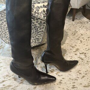 Manolo Blahnik - Stretch Leather Black Boots